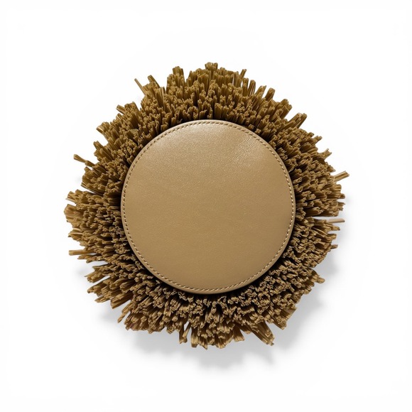 MICHAEL KORS COLLECTION Ischia Mini Leather and Fringe Bucket Bag Natural Peanut - Picture 6 of 14